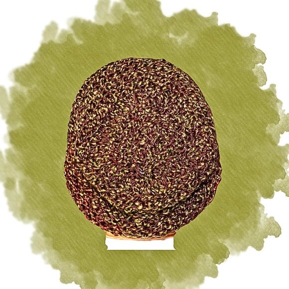 Knit Slouch Beanie Oversized Stretchy Brown Adult Teen Winter Hat - Picture 4 of 6